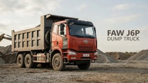 FAW dump truck poleview_engineering_detail_closeup