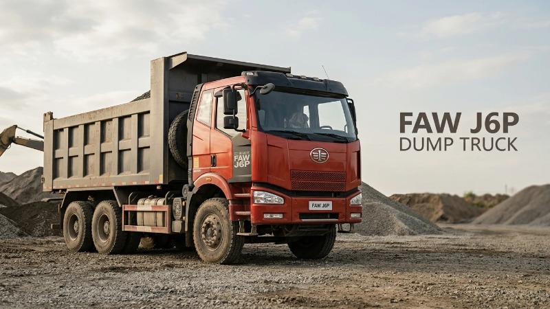 FAW dump truck poleview_engineering_detail_closeup