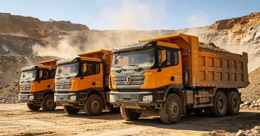 shacman-dump-truck-fleet-mining
