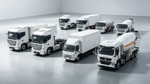 Chinese export truck range, heavy duty, medium duty, light duty and special engineering trucks for logistics and mining